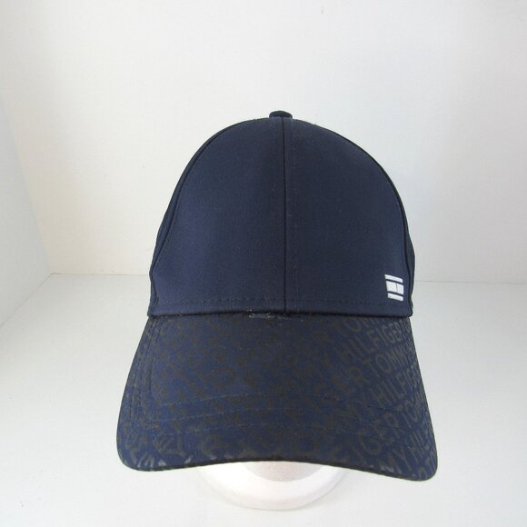 Tommy Hilfiger Logo Navy Blue Men's Adjustable Strap Back Cap Hat - Picture 1 of 10